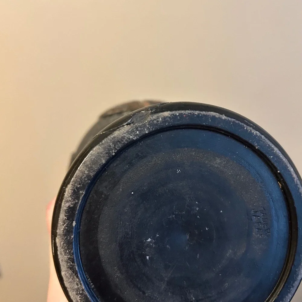 Vintage Japanese Vase Tokanabe Enamed Black Pottery Art Nouveau 1920s 30s